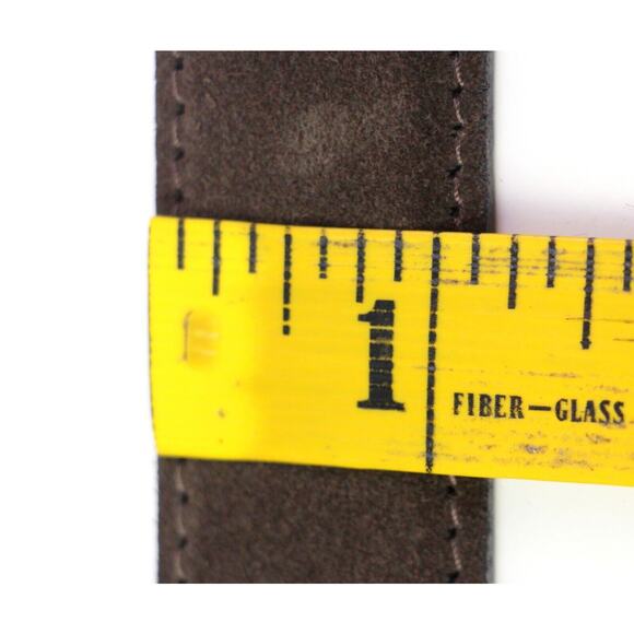 J. CREW BROWN REAL LEATHER SUEDE 1 1/8"Wd DRESS CASUAL WOMEN'S BELT Sz L/XL (85T - Picture 10 of 14